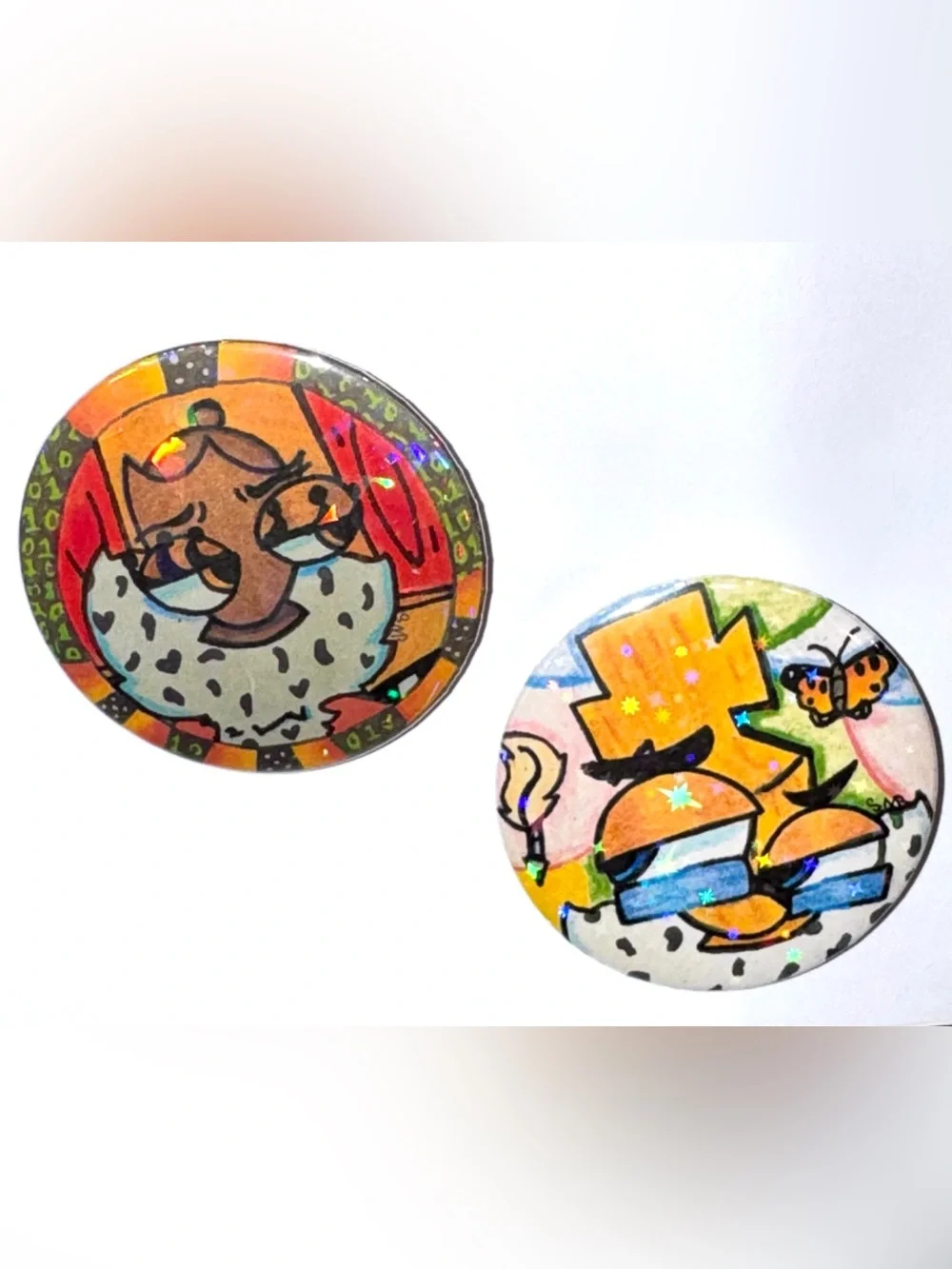 2 Digital Circus Pins Kinger and Queenie